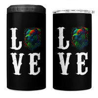 Colorful Pitbull Graphic Art For Dog Lover 4 in 1 Can Cooler Tumbler