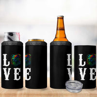 Colorful Pitbull Graphic Art For Dog Lover 4 in 1 Can Cooler Tumbler