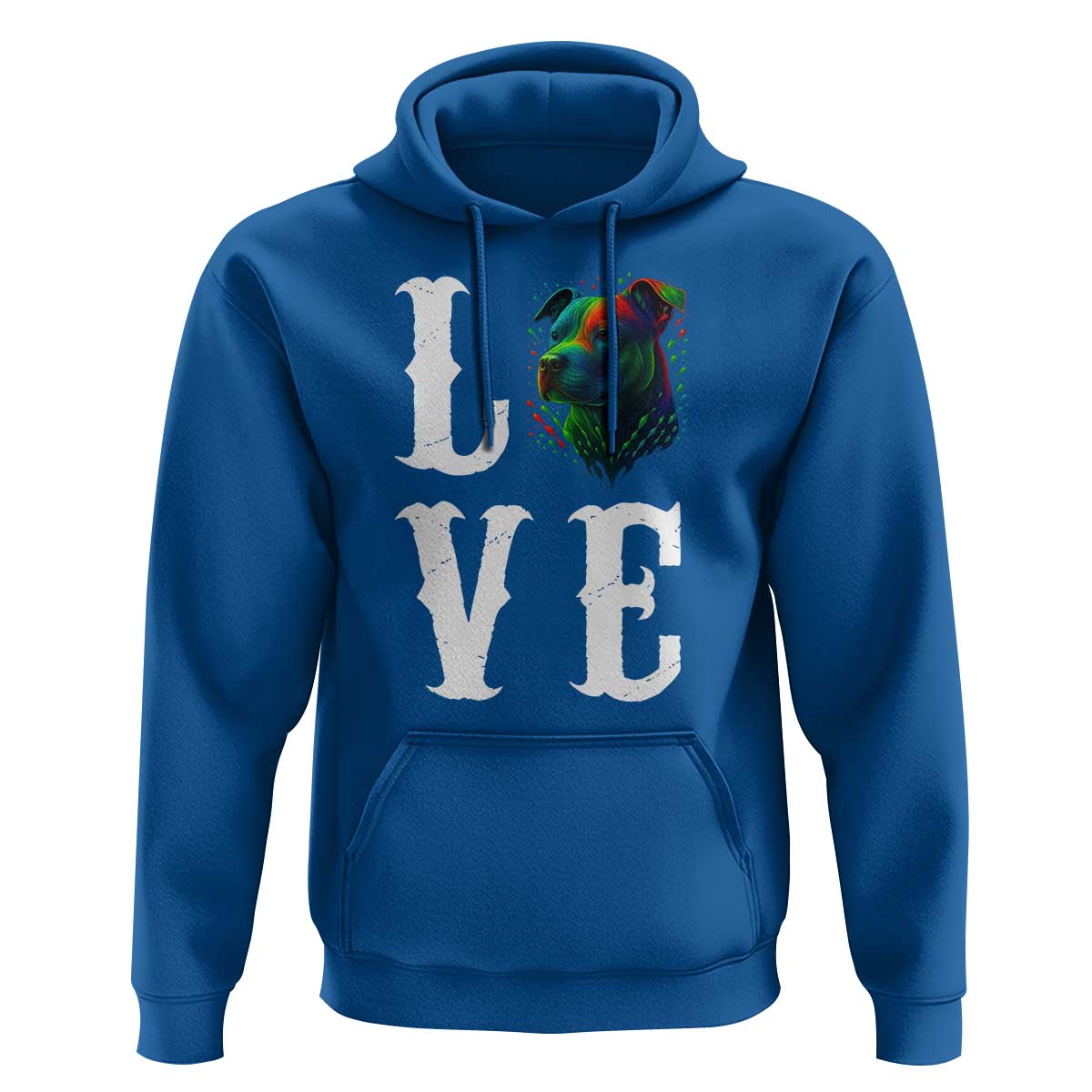 Colorful Pitbull Graphic Art For Dog Lover Hoodie - Wonder Print Shop