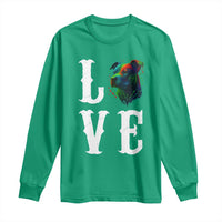 Colorful Pitbull Graphic Art For Dog Lover Long Sleeve Shirt - Wonder Print Shop