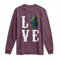 Colorful Pitbull Graphic Art For Dog Lover Long Sleeve Shirt - Wonder Print Shop
