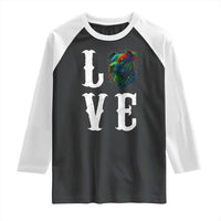Colorful Pitbull Graphic Art For Dog Lover Raglan Shirt - Wonder Print Shop