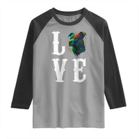 Colorful Pitbull Graphic Art For Dog Lover Raglan Shirt - Wonder Print Shop