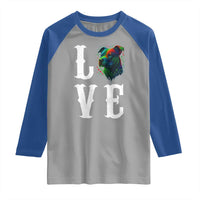 Colorful Pitbull Graphic Art For Dog Lover Raglan Shirt - Wonder Print Shop