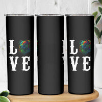 Colorful Pitbull Graphic Art For Dog Lover Skinny Tumbler