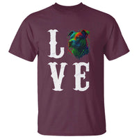 Colorful Pitbull Graphic Art For Dog Lover T Shirt - Wonder Print Shop