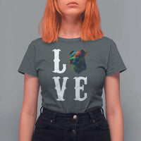 Colorful Pitbull Graphic Art For Dog Lover T Shirt For Women - Wonder Print Shop
