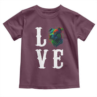 Colorful Pitbull Graphic Art For Dog Lover Toddler T Shirt - Wonder Print Shop