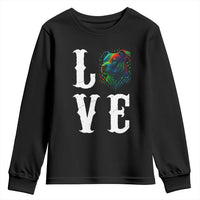 Colorful Pitbull Graphic Art For Dog Lover Youth Sweatshirt - Wonder Print Shop