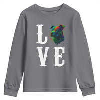 Colorful Pitbull Graphic Art For Dog Lover Youth Sweatshirt - Wonder Print Shop