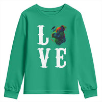 Colorful Pitbull Graphic Art For Dog Lover Youth Sweatshirt - Wonder Print Shop