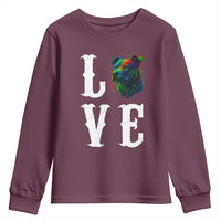 Colorful Pitbull Graphic Art For Dog Lover Youth Sweatshirt - Wonder Print Shop