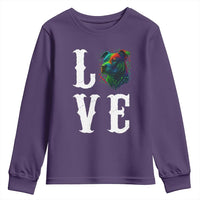 Colorful Pitbull Graphic Art For Dog Lover Youth Sweatshirt - Wonder Print Shop