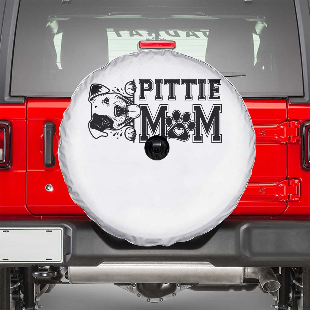 Pittie Mom Spare Tire Cover Funny Gift For Pitbull Lover - Wonder Print Shop