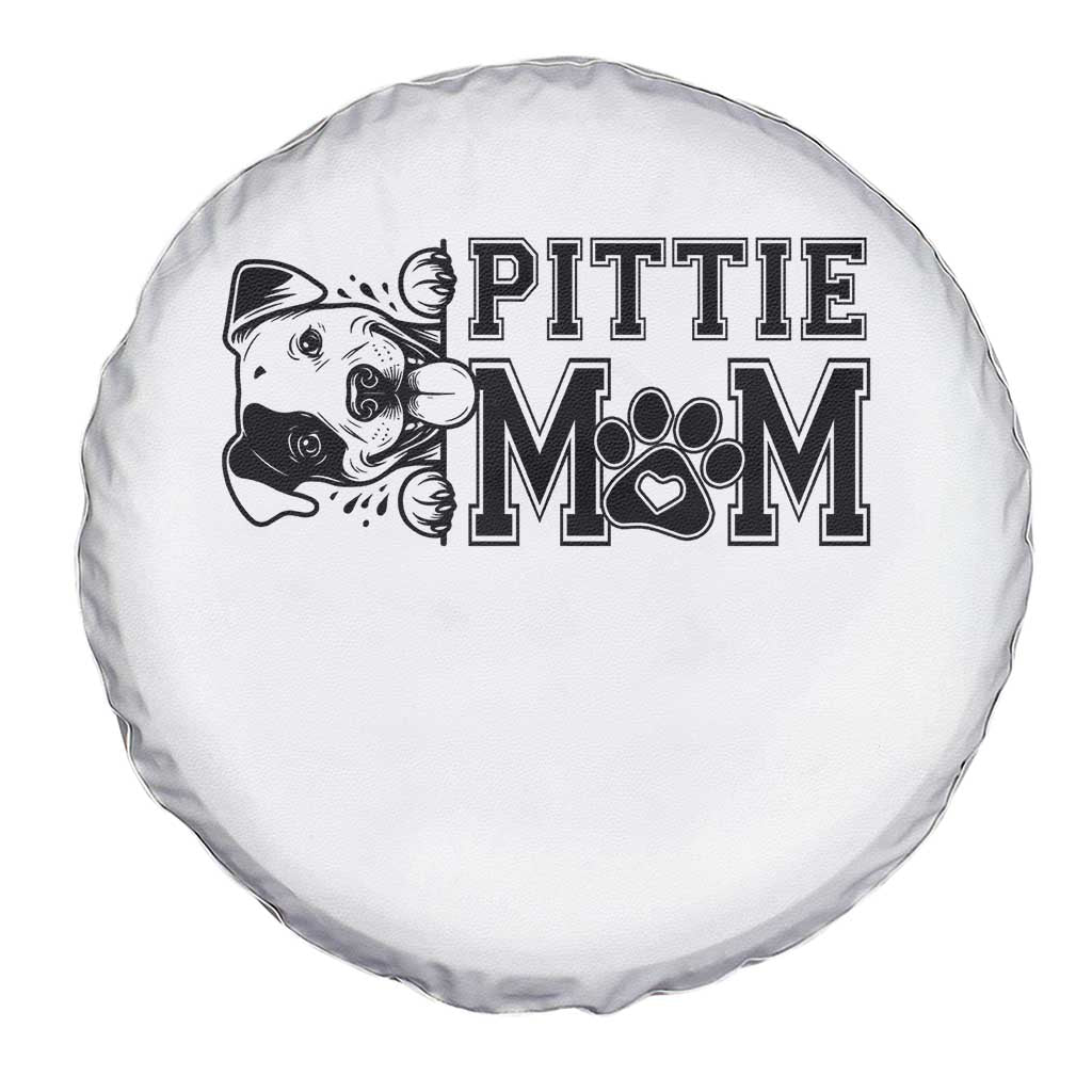 Pittie Mom Spare Tire Cover Funny Gift For Pitbull Lover - Wonder Print Shop