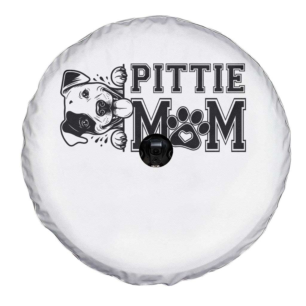 Pittie Mom Spare Tire Cover Funny Gift For Pitbull Lover - Wonder Print Shop