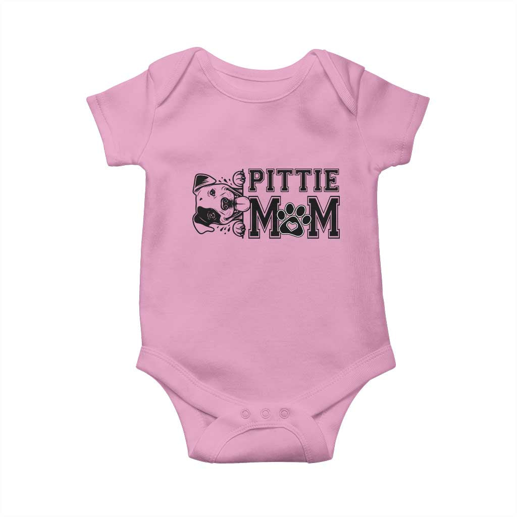 Pittie Mom Baby Onesie Funny Gift For Pitbull Lover - Wonder Print Shop