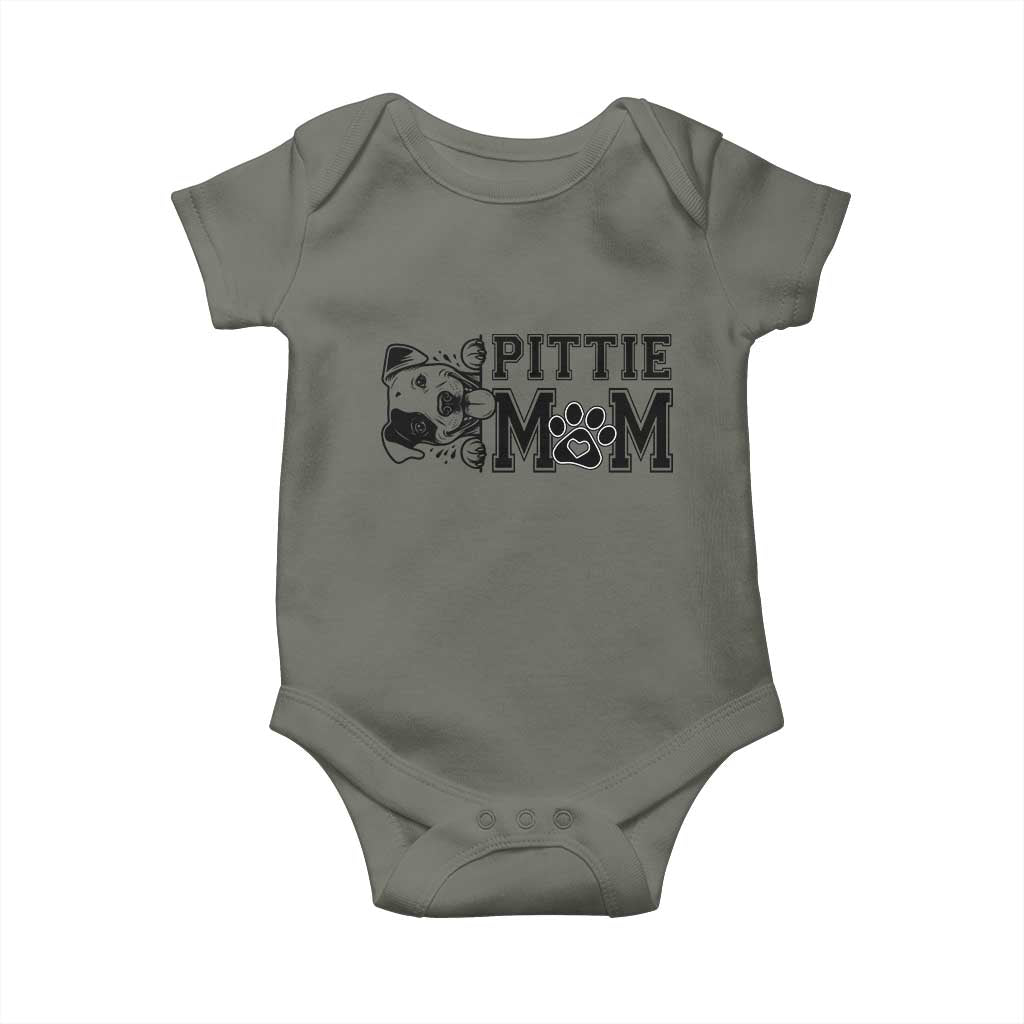 Pittie Mom Baby Onesie Funny Gift For Pitbull Lover - Wonder Print Shop