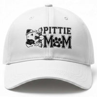 Pittie Mom Baseball Cap Funny Gift For Pitbull Lover