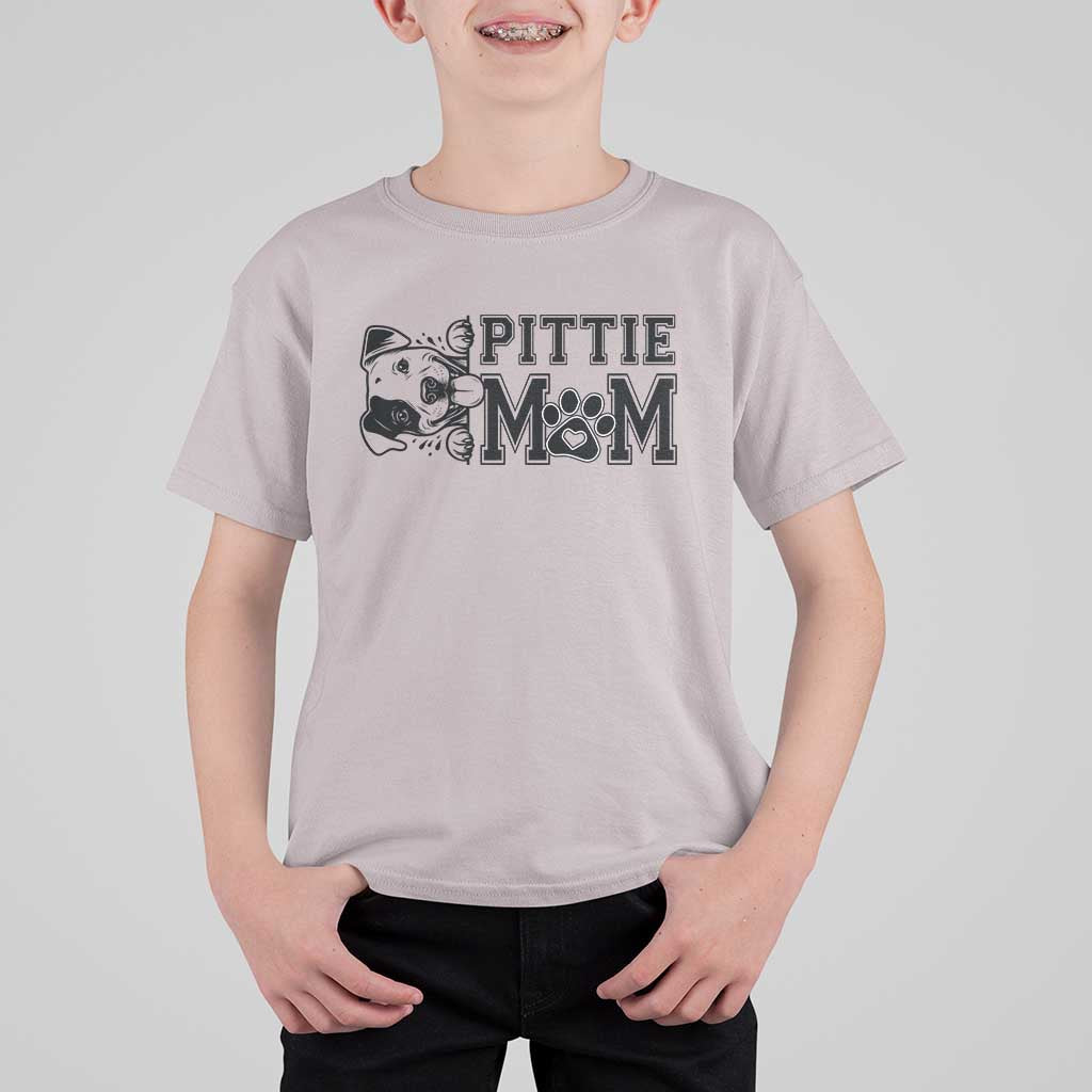 Pittie Mom T Shirt For Kid Funny Gift For Pitbull Lover - Wonder Print Shop