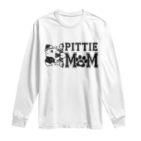 Pittie Mom Long Sleeve Shirt Funny Gift For Pitbull Lover - Wonder Print Shop