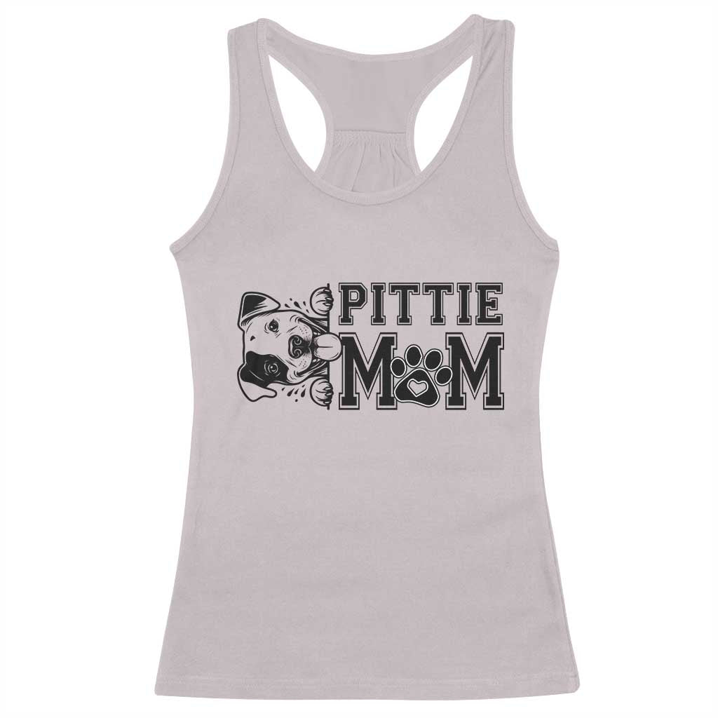 Pittie Mom Racerback Tank Top Funny Gift For Pitbull Lover - Wonder Print Shop