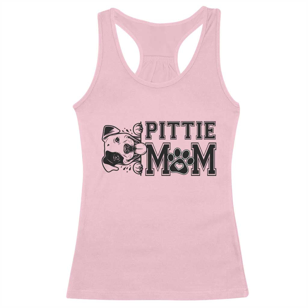 Pittie Mom Racerback Tank Top Funny Gift For Pitbull Lover - Wonder Print Shop
