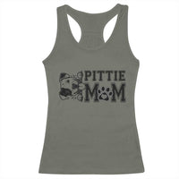Pittie Mom Racerback Tank Top Funny Gift For Pitbull Lover - Wonder Print Shop