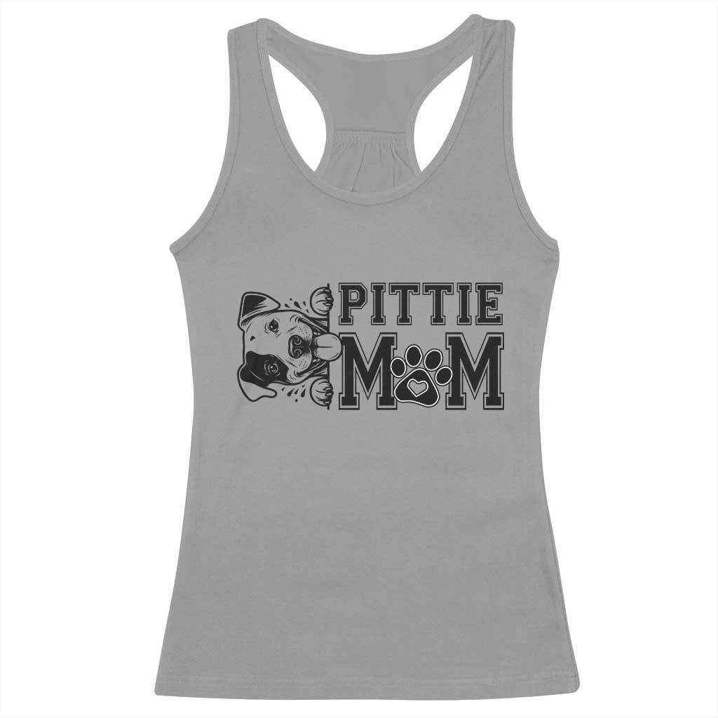 Pittie Mom Racerback Tank Top Funny Gift For Pitbull Lover - Wonder Print Shop