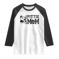 Pittie Mom Raglan Shirt Funny Gift For Pitbull Lover - Wonder Print Shop