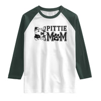 Pittie Mom Raglan Shirt Funny Gift For Pitbull Lover - Wonder Print Shop