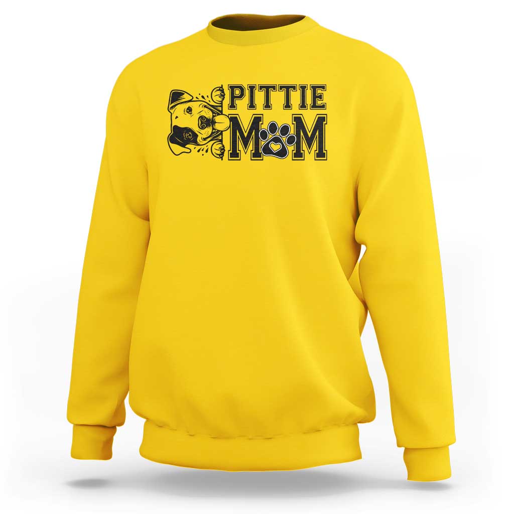Pittie Mom Sweatshirt Funny Gift For Pitbull Lover - Wonder Print Shop