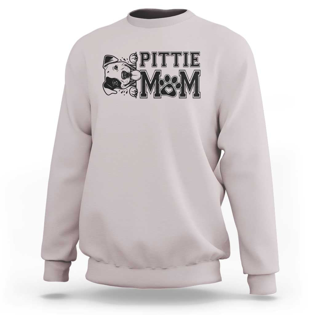 Pittie Mom Sweatshirt Funny Gift For Pitbull Lover - Wonder Print Shop