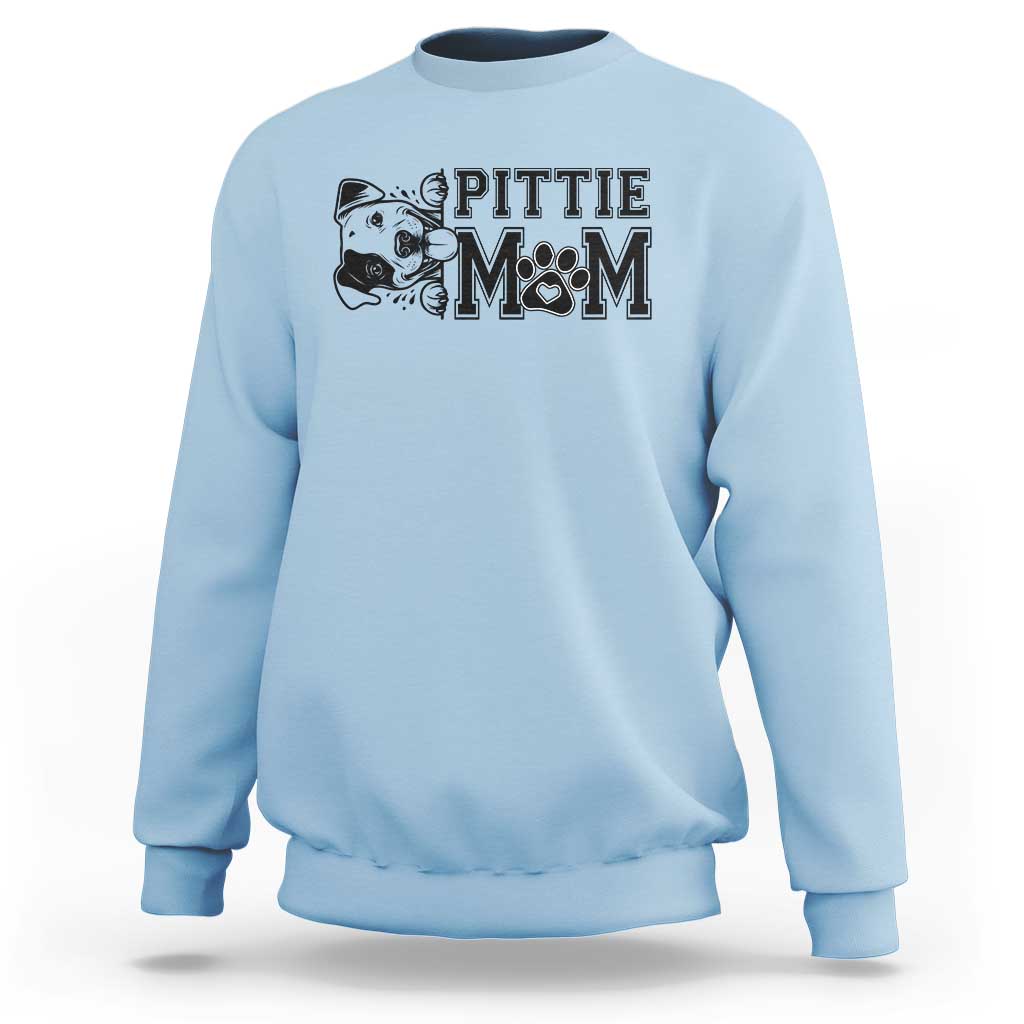 Pittie Mom Sweatshirt Funny Gift For Pitbull Lover - Wonder Print Shop