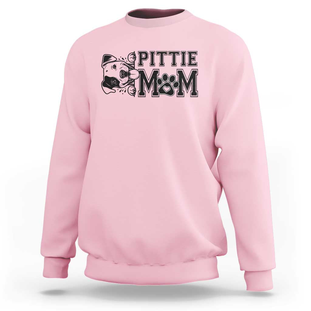 Pittie Mom Sweatshirt Funny Gift For Pitbull Lover - Wonder Print Shop
