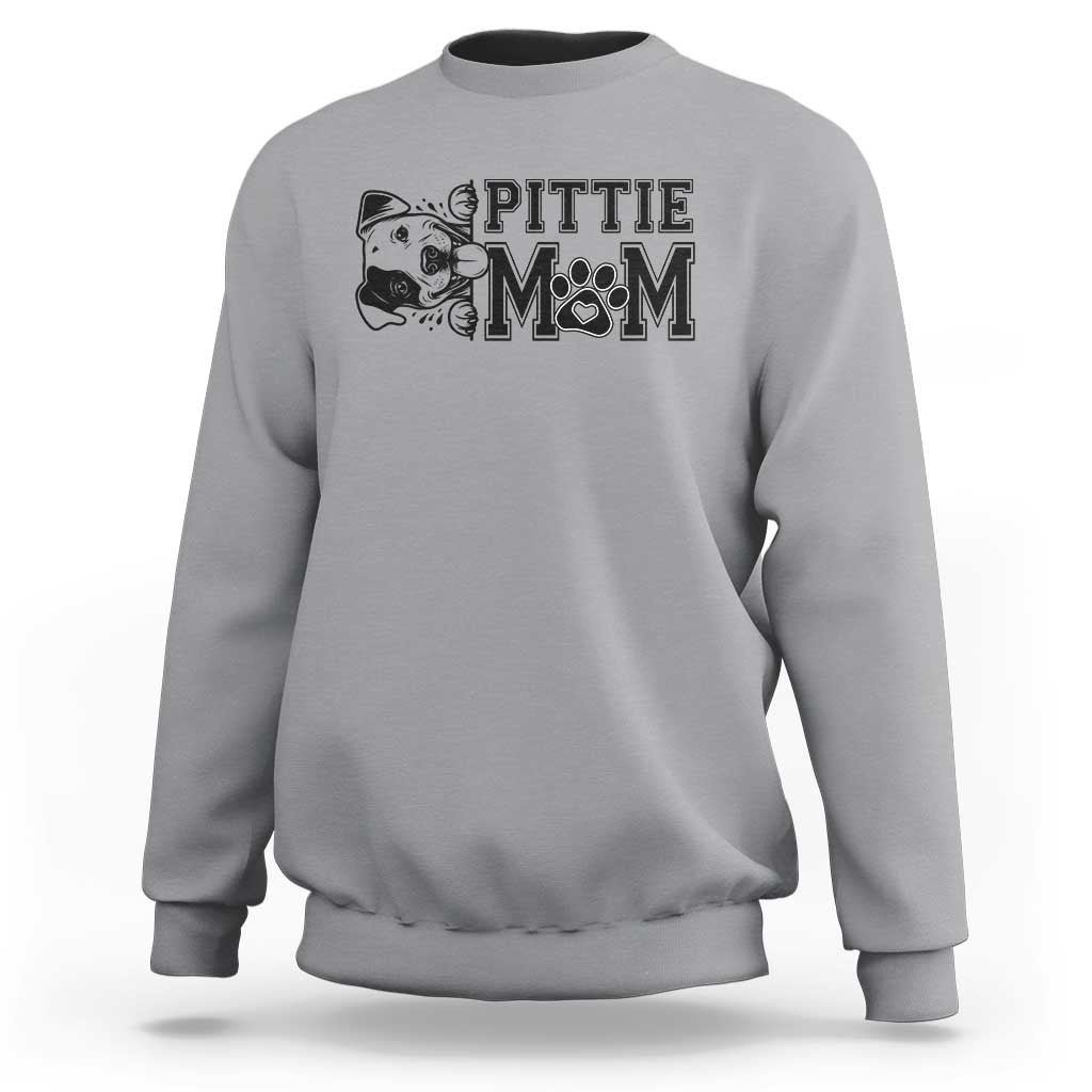 Pittie Mom Sweatshirt Funny Gift For Pitbull Lover - Wonder Print Shop