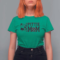 Pittie Mom T Shirt For Women Funny Gift For Pitbull Lover - Wonder Print Shop