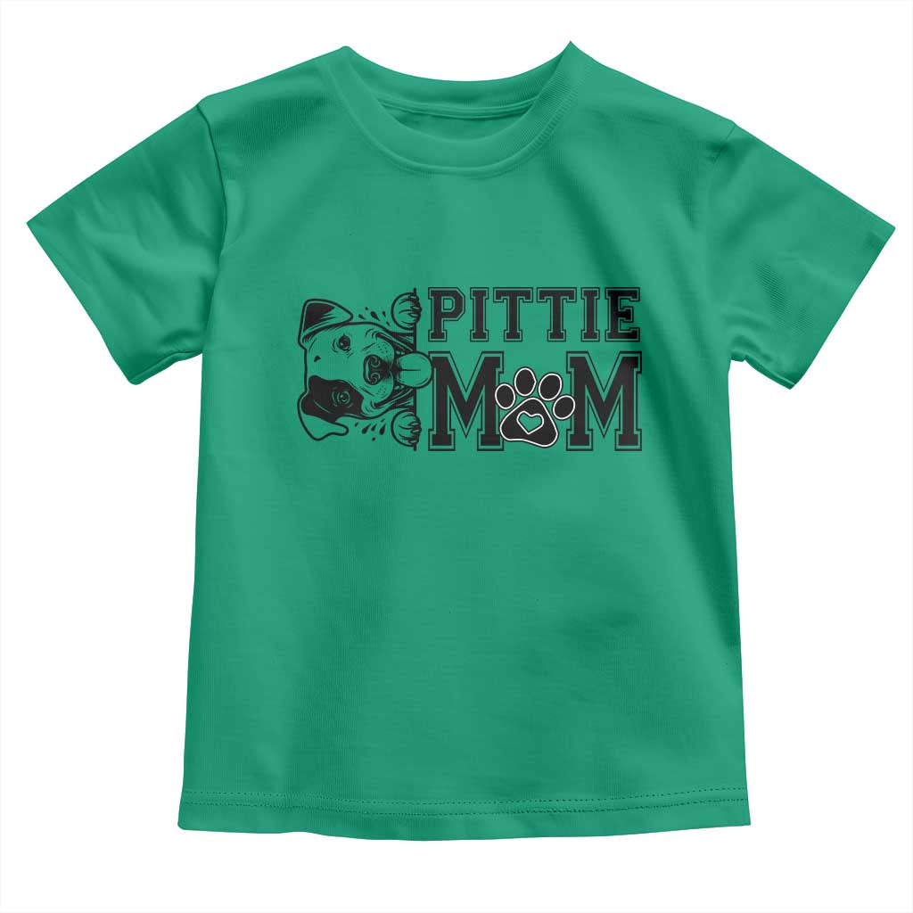 Pittie Mom Toddler T Shirt Funny Gift For Pitbull Lover - Wonder Print Shop