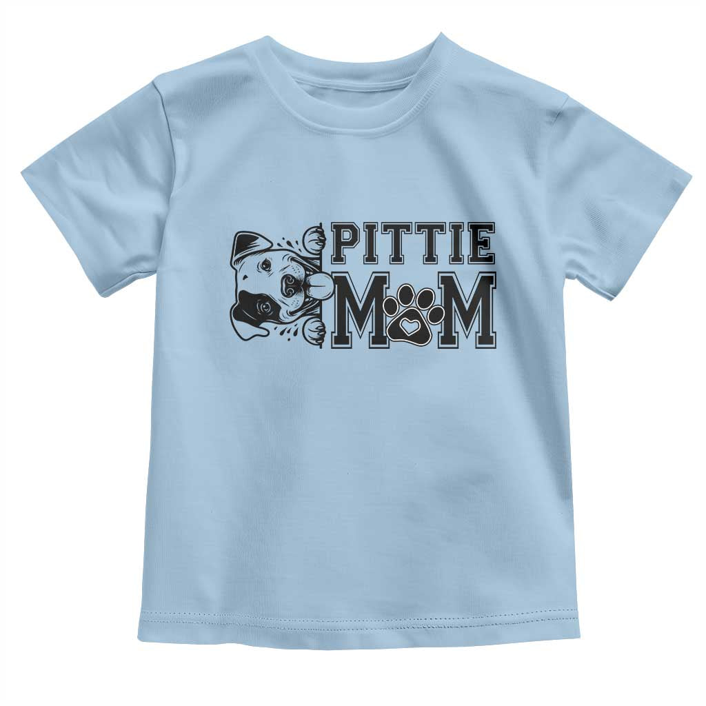 Pittie Mom Toddler T Shirt Funny Gift For Pitbull Lover - Wonder Print Shop