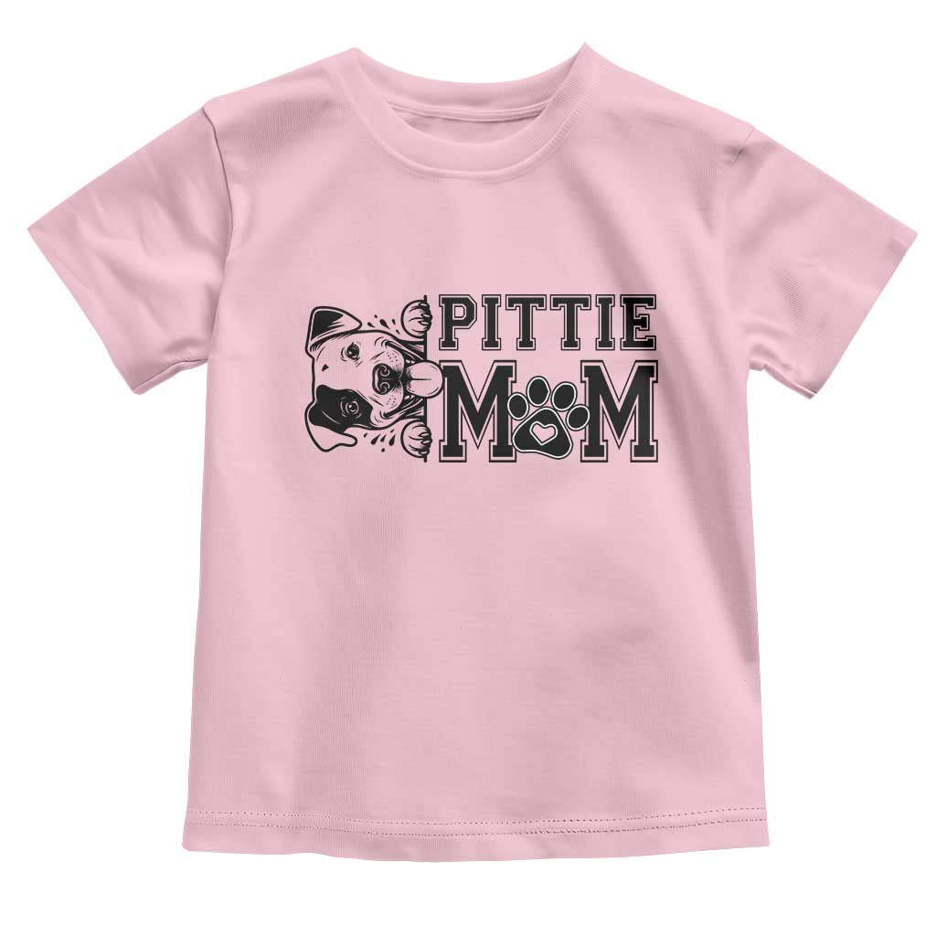 Pittie Mom Toddler T Shirt Funny Gift For Pitbull Lover - Wonder Print Shop