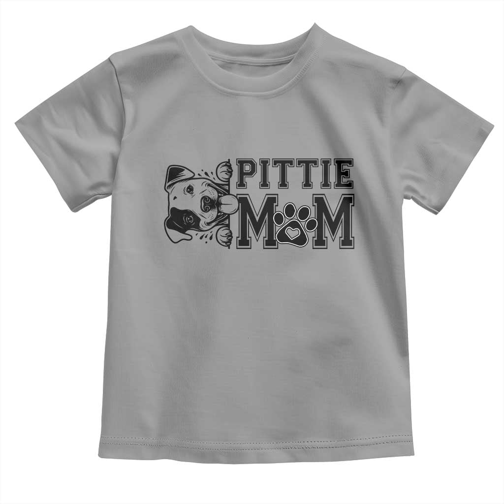 Pittie Mom Toddler T Shirt Funny Gift For Pitbull Lover - Wonder Print Shop