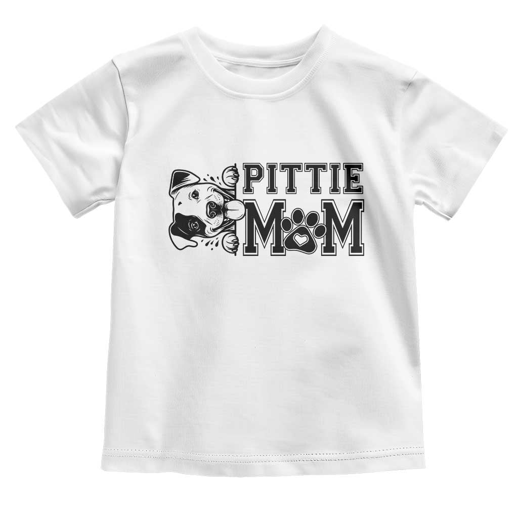 Pittie Mom Toddler T Shirt Funny Gift For Pitbull Lover - Wonder Print Shop