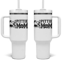 Pittie Mom Tumbler With Handle Funny Gift For Pitbull Lover
