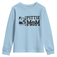 Pittie Mom Youth Sweatshirt Funny Gift For Pitbull Lover - Wonder Print Shop