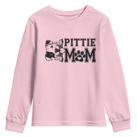 Pittie Mom Youth Sweatshirt Funny Gift For Pitbull Lover - Wonder Print Shop