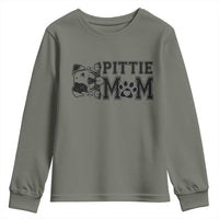Pittie Mom Youth Sweatshirt Funny Gift For Pitbull Lover - Wonder Print Shop