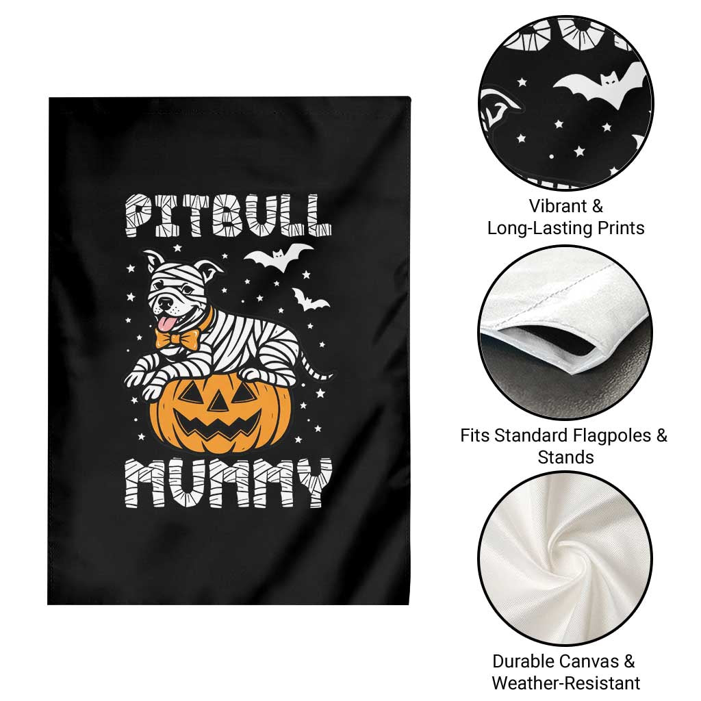 Halloween Dog Lover Garden Flag Funny Pitbull Mummy - Wonder Print Shop