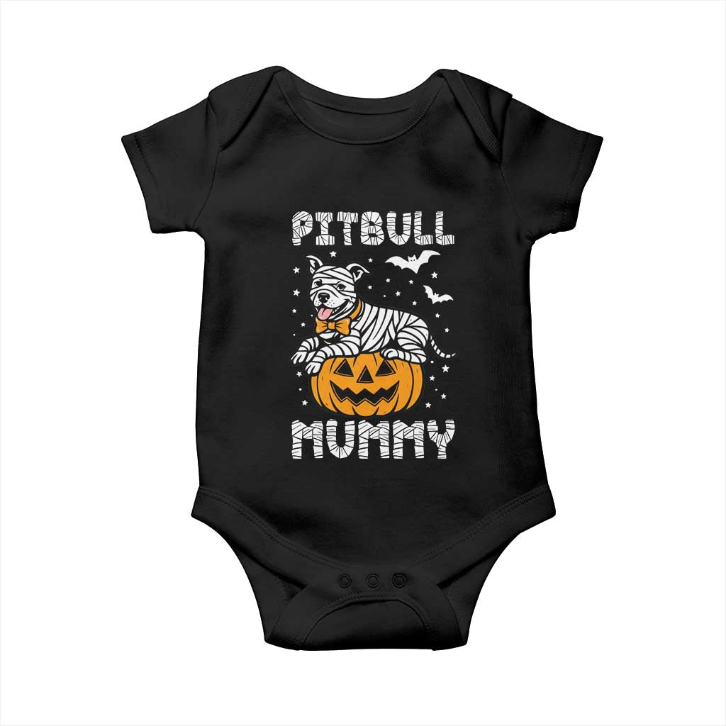 Halloween Dog Lover Baby Onesie Funny Pitbull Mummy - Wonder Print Shop