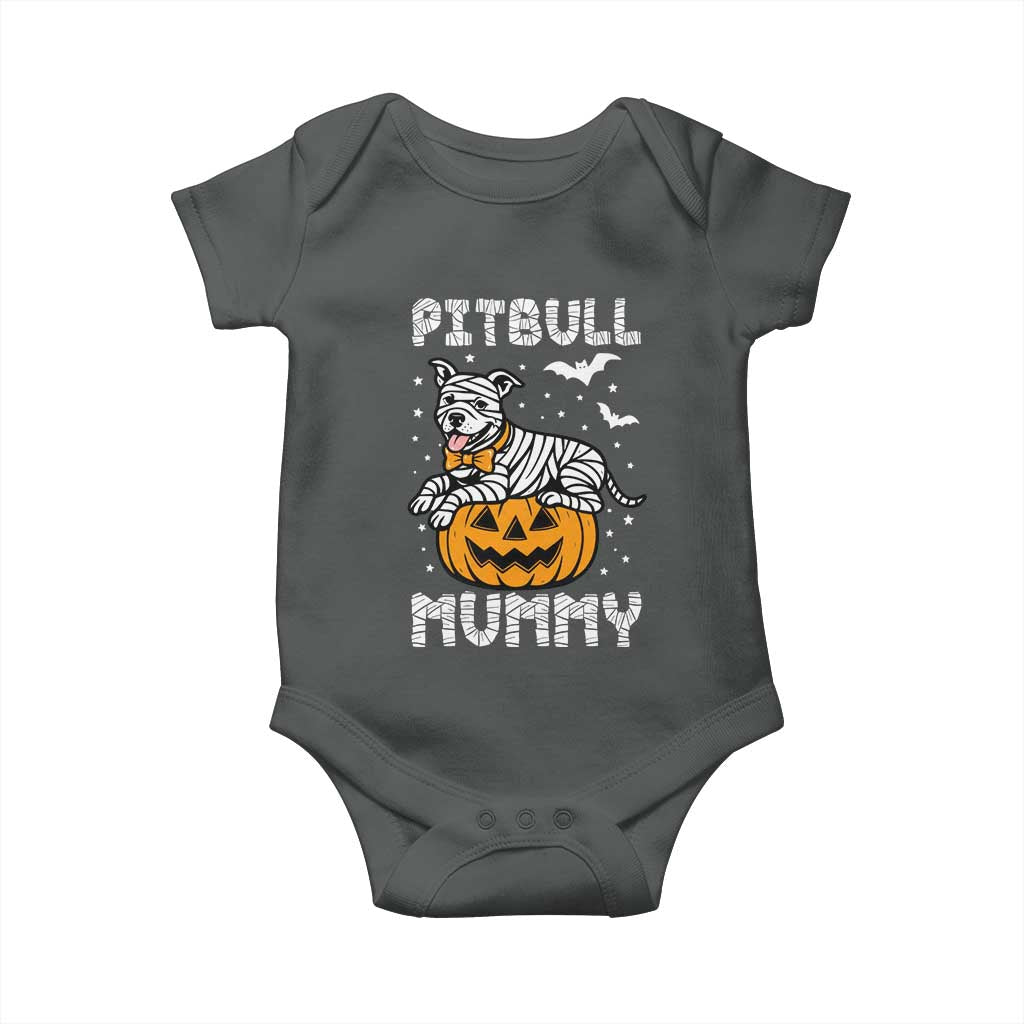 Halloween Dog Lover Baby Onesie Funny Pitbull Mummy - Wonder Print Shop