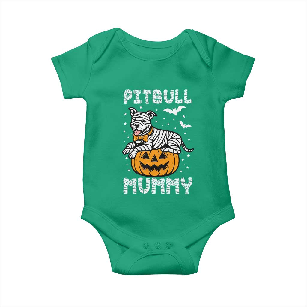 Halloween Dog Lover Baby Onesie Funny Pitbull Mummy - Wonder Print Shop